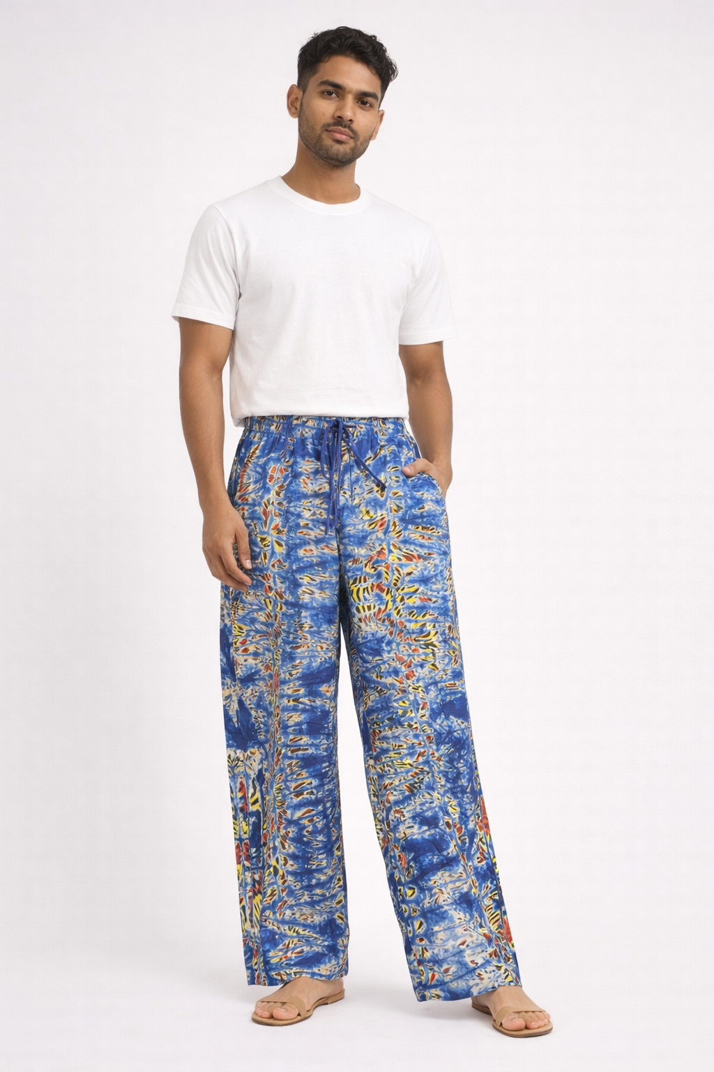 Blue Pattern African Print Skirt Fabric – Colorful Ankara Material for Modern Fashion