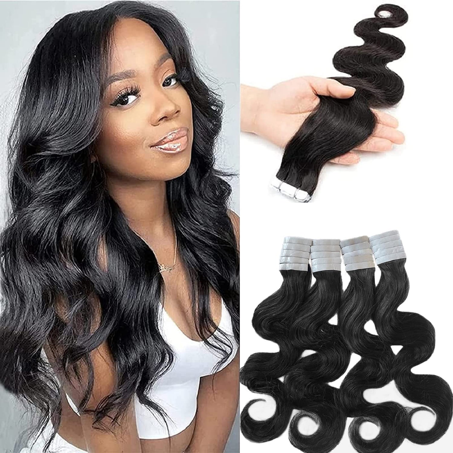 Body Wave Tape-In Human Hair Extensions