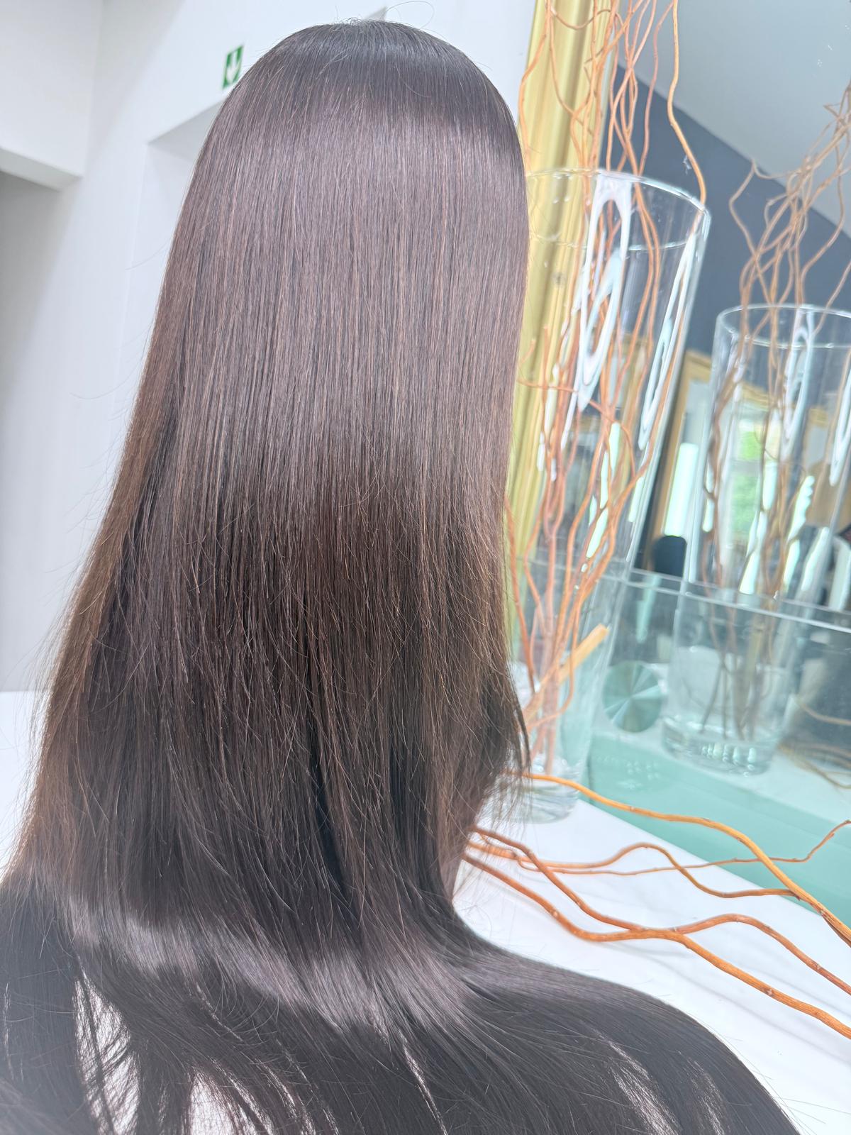Sleek Straight Human Hair Wig – Natural Black