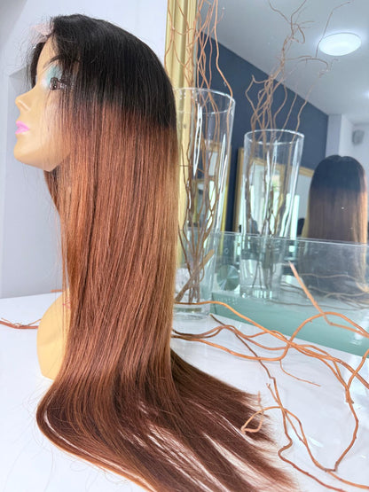 Vietnamese Ombre Straight Lace Wig